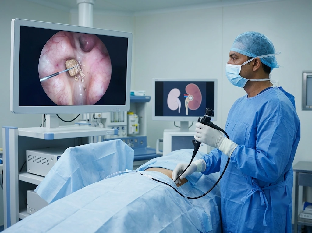 RIRS is a minimally invasive procedure used to access and fragment suitable kidney stones with laser technology.